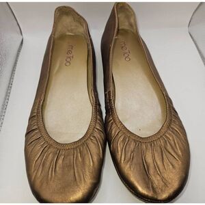 Me Too Womens Flats Shoes Bronze Mille Nini Leather Size 8M
